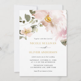 blommor i kvinnligt vatten Bröllop Inbjudningar