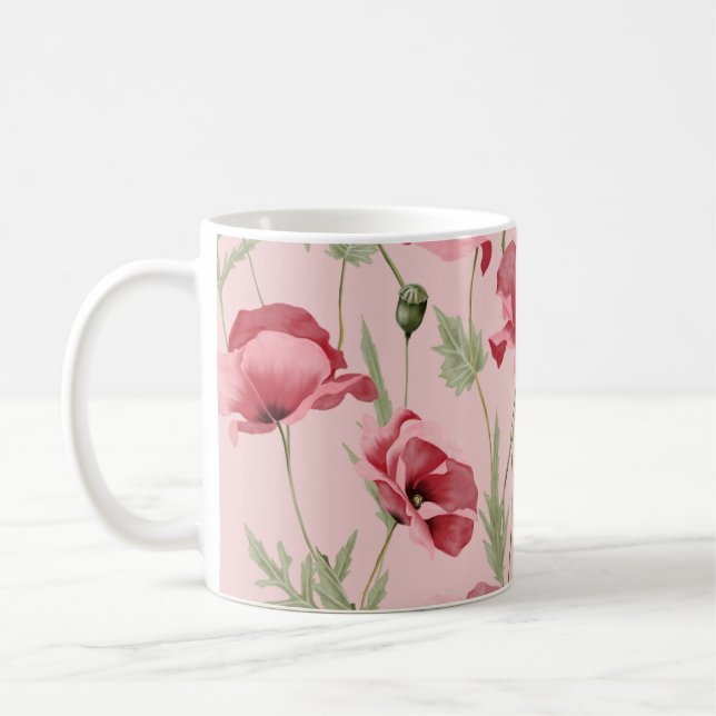Blommor i land skriver ut kaffemugg (Vänster)