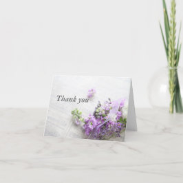 blommor i lavender med lakan musiktack tack kort