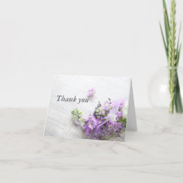 blommor i lavender med lakan musiktack tack kort