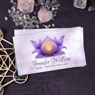 Blommor i lotus blomma - Violet Pastel Visitkort