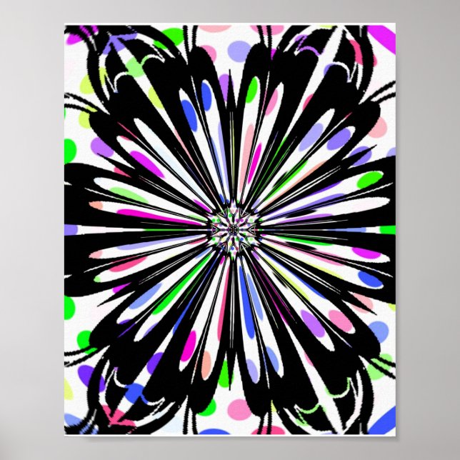 blommor i mandala-design poster (Framsidan)