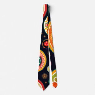 Blommor i Melon Red Psychedelic Mönster Slips