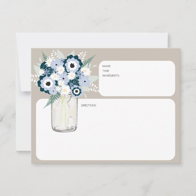 Blommor i Murarburkar Receptkort (Framsida)