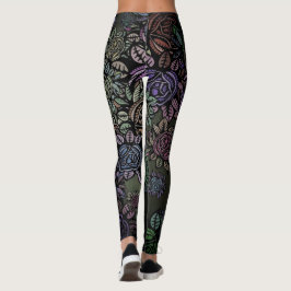 Blommor i nattbalgen leggings