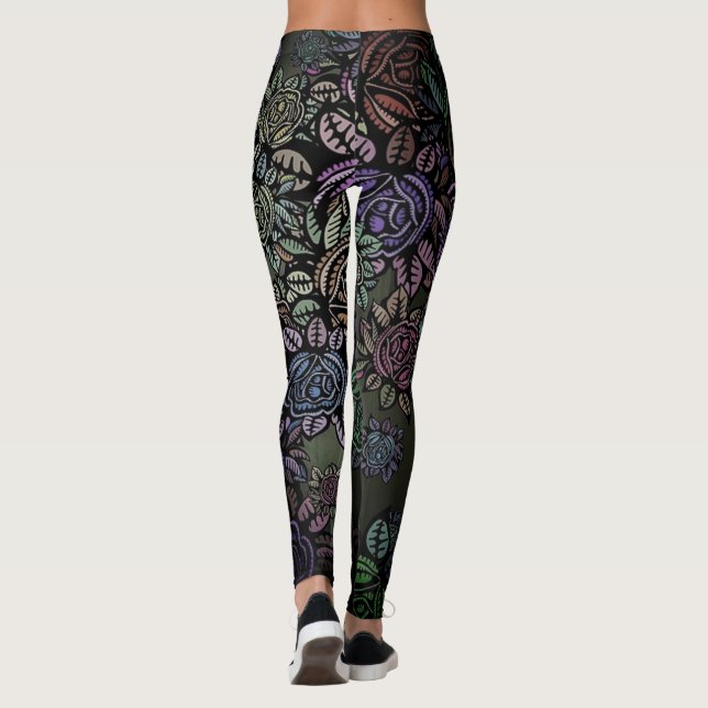 Blommor i nattbalgen leggings (Baksida)