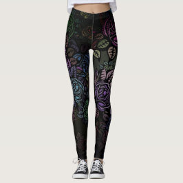 Blommor i nattbalgen leggings