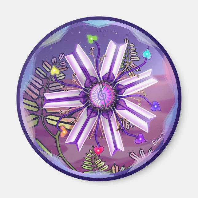 Blommor i öknen magnet (Framsidan)