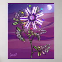 Blommor i öknen Poster