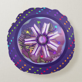 Blommor i öknen rund kudde