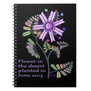 Blommor i öknen Spiral-fotopatbok Anteckningsbok