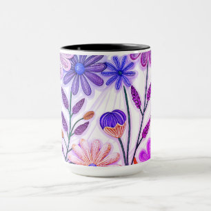 Blommor i Papper och tråd: 3D Quilled Wildblomma Mugg