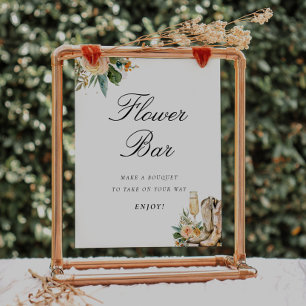 Blommor i Pub och Möhippa i bubblor Poster