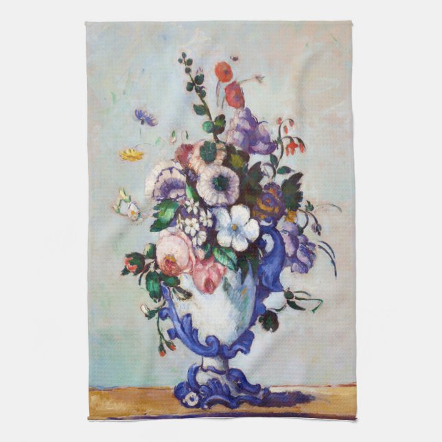 Blommor i Rococo Vas, Paul Cezanne Kökshandduk (Vertikal)