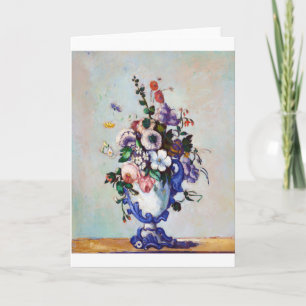 Blommor i Rococo Vas, Paul Cezanne Kort