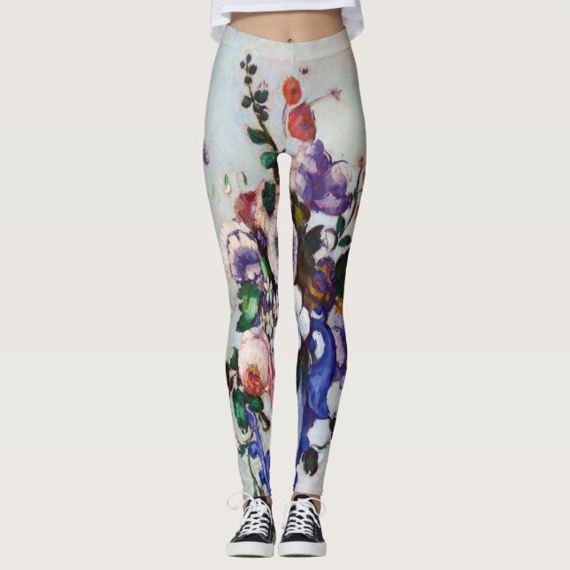 Blommor i Rococo Vas, Paul Cezanne Leggings (Framsida)