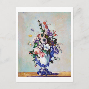 Blommor i Rococo Vas, Paul Cezanne Vykort