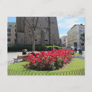 Blommor i Rom, Italien Vykort