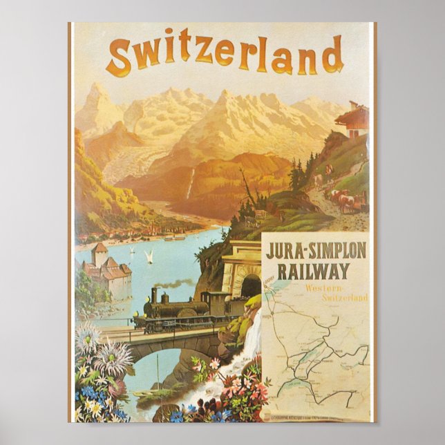 Blommor i Schweiz Poster (Framsidan)