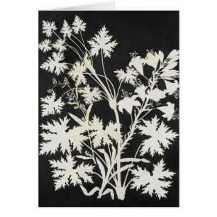 Blommor i Silhouette Hälsningskort