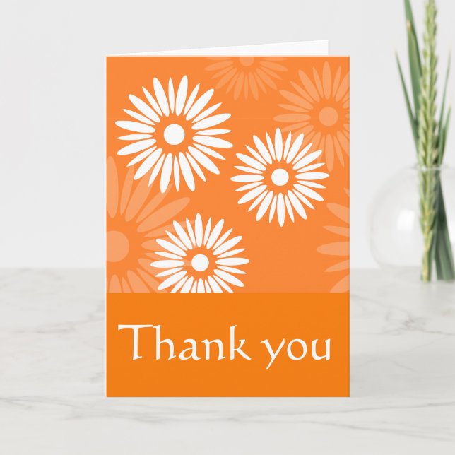 Blommor i Summertime-orangen - tackkort (Framsida)