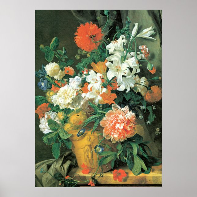 Blommor i Terra Cotta Vas Poster (Framsidan)