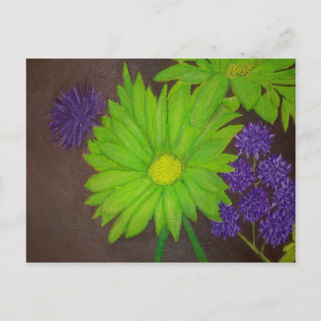 Blommor i trädgård vykort (Framsida)