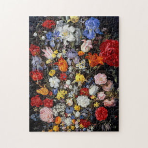 Blommor i träfartyg, Jan Brueghel den äldre Pussel