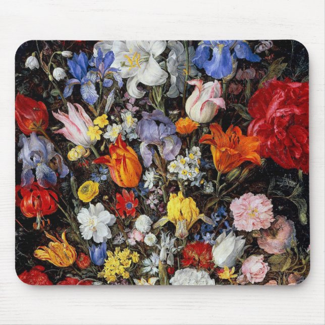 Blommor i träkärl, Jan Brueghel den äldre Musmatta (Framsidan)