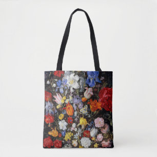 Blommor i träkärl, Jan Brueghel den äldre Tygkasse