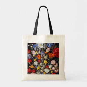 Blommor i träkärl, Jan Brueghel den äldre Tygkasse