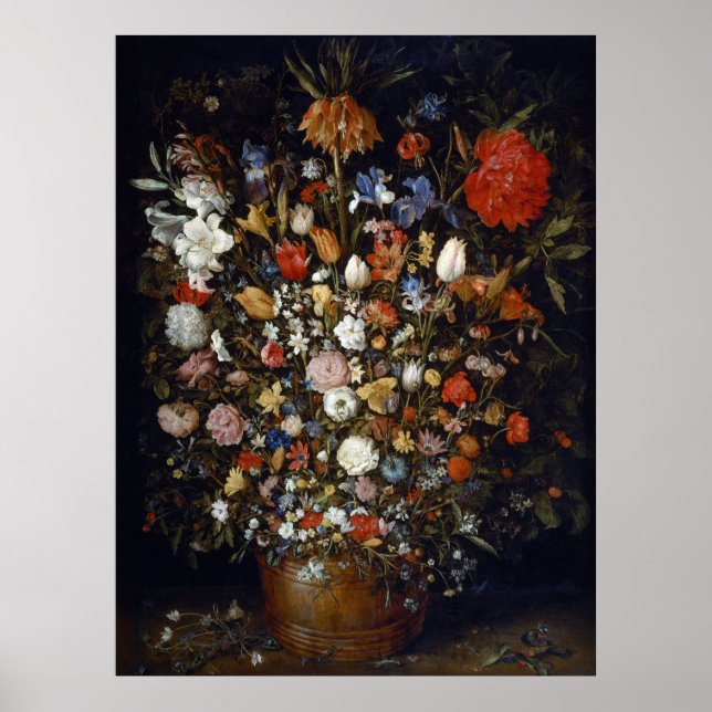 Blommor i träkärl poster (Framsidan)