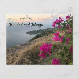 Blommor i Trinidad och Tobago Vykort