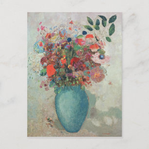 Blommor i Turcoise Vas, 1912 Vykort