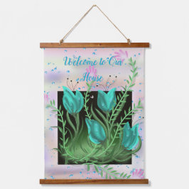 Blommor i väggen, Teal Wall Tapestry