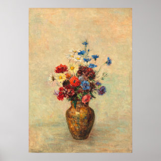 Blommor i Vas (1910) av Odilon Redon Poster