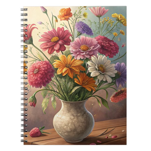 Blommor i vas anteckningsbok (Framsidan)