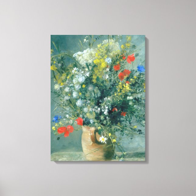 Blommor i Vas Auguste Renoir Fine Art Canvastryck (Framsida)