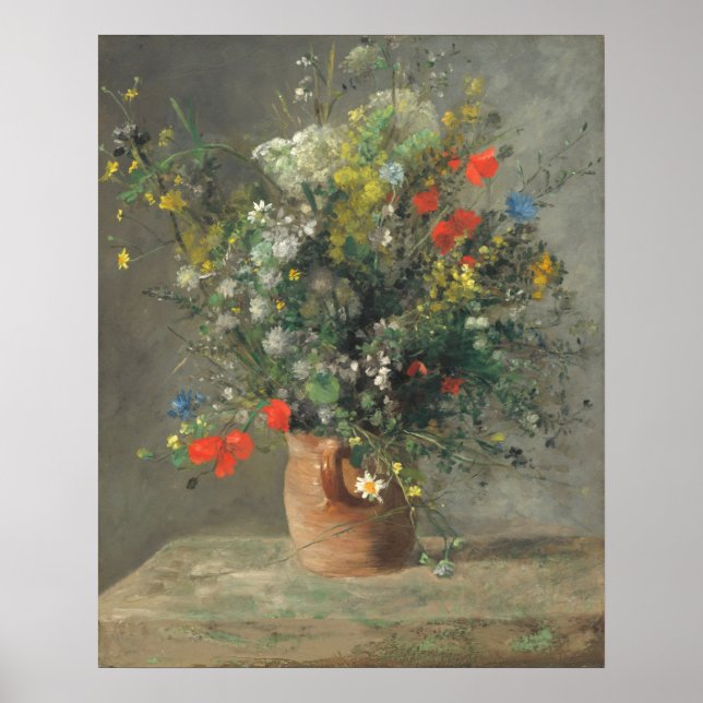 Blommor i Vas - Auguste Renoir Fine Art Poster (Framsidan)