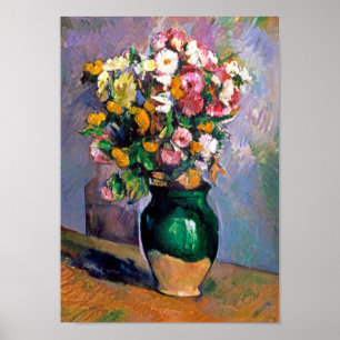 Blommor i Vas, Cezanne Poster