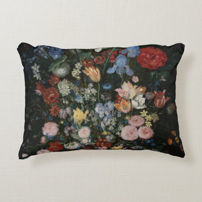 Blommor i Vas - Jan Brueghel Prydnadskudde (Framsidan)