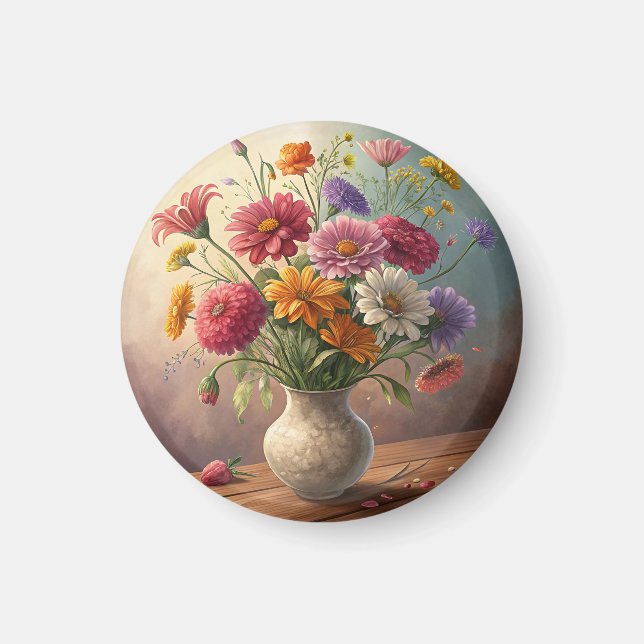 Blommor i vas magnet (Framsidan)