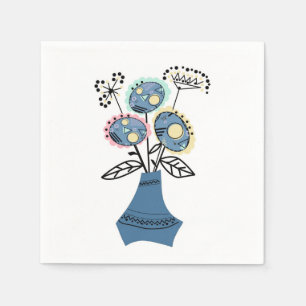 Blommor i vas pappersservett