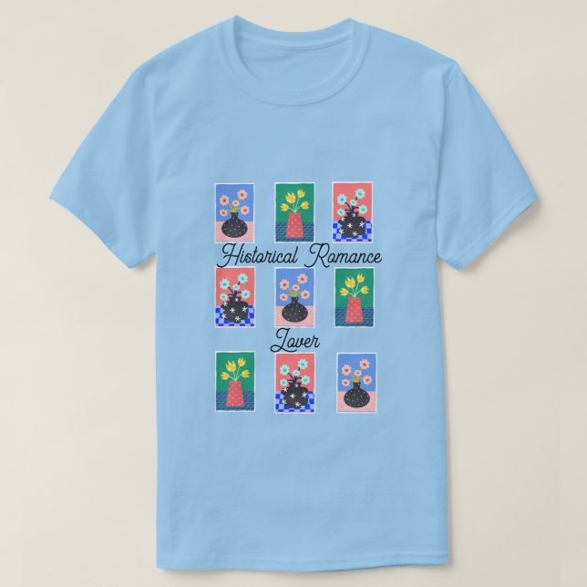 Blommor i vas Romantik Älskare T Shirt (Design framsida)