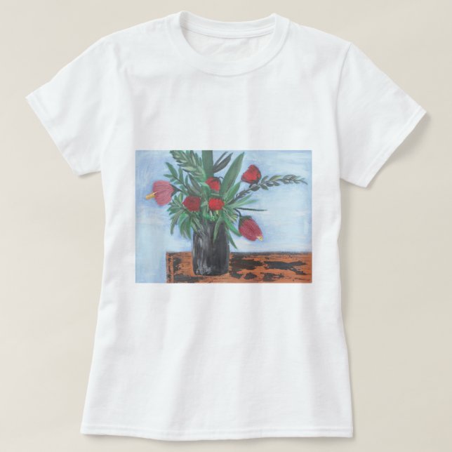 Blommor i vas t shirt (Design framsida)