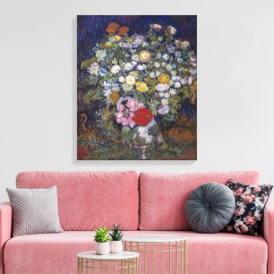 Blommor i Vas Van Gogh Canvastryck