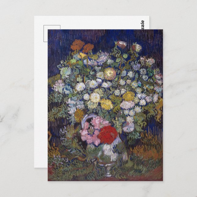 Blommor i Vas | Van Gogh | Vykort (Fram/baksida)