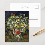 Blommor i Vas | Vincent van Gogh Vykort<br><div class="desc">Blommor i Vas (1890) | Originalkonstverk av den berömd nederländska konstnären Vincent Van Gogh (1853-1890). Målningen skildrar ett stillliv med en fullt bukett med blandade blommor i vas. Använda verktygen för att lägga till anpassningsbar eller anpassa bilden.</div>