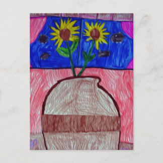 Blommor i Vas Vykort