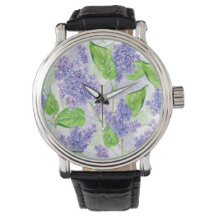 Blommor i vattenfärg armbandsur